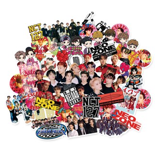 62PCS NCT Q Version Cute Style Pattern Stickers NCT 127 Creative Hand Account DIY Suitcase Notebook Stickers Decor