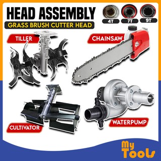 Tiller Cultivator Grass Brush Cutter Chainsaw Gearbox Chain Saw Gear Head Water Pump Head Attachment 26mm 4T 7T 9T