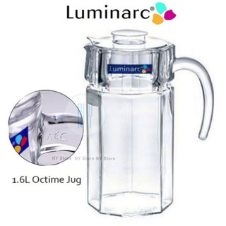 Luminarc Glass Jug Water Pitcher Octime 0.5L /1.1L/1.6L Hot Cold Juice Tea Serving Jag Air Kaca Teko Teapot (1)