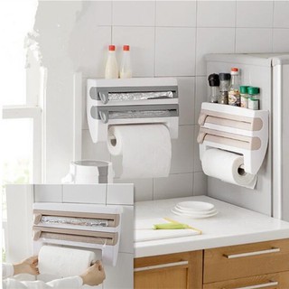 Plastic Kitchen Fridge Holder Film Storage Frame Paper Towel Cling Shelf Racks