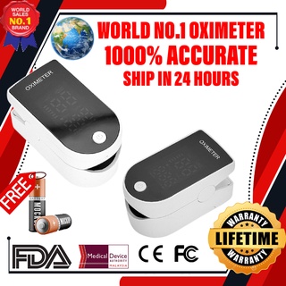 World No.1 Brand Fingertip Pulse Oximeter Accurate & Fast Spo2 Reading Oxygen Meter Monitor with Life Time Warranty