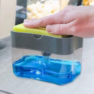 ruihew Kitchen Tray Sponge Soap Dispenser Manual Soap Dispenser (2)