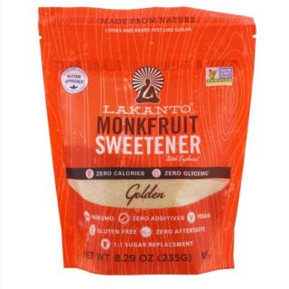 Lakanto, Golden Monkfruit Sweetener with Erythritol, 0Carbs, Keto, Diabetic 235g