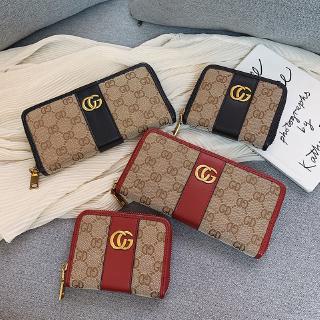 2019 New GG Brand Design Pu Leather Women Zipper Long Wallet Fashion Lady Plaid Purses Wallet Purse Card Holder