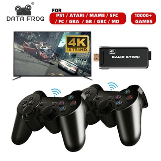 DATA FROG 64 Bit Wifi TV Game Console Built-in 3400+ Classic Games With Dual 2.4G Wireless/Wired Game Controller Support HDMI Output