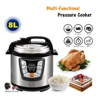 HM18 8L 1300W Electric Pressure Cooker 6 Programmed Timer Rice Cooker Pressure Cooker 8L