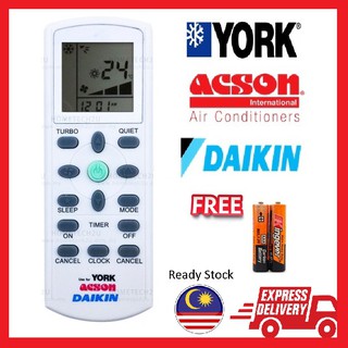 READY STOK Daikin / York / Acson Air Conditioner Remote Control