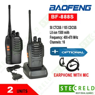 (1 Pair 2 Units) Original BaoFeng BF-888S 5KM Walkie Talkie 16 Channel Radio UHF 5W FREE Earphone