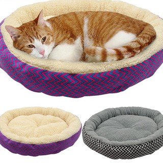 Hot Fashion 2 Colors Round Pillow pet bed Soft dog Summer House Comfy Cotton Basket Striped Pet Cat Mat Cushion Nest