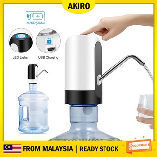 AKIRO Rechargeable Automatic Electric Water Dispenser Drinking Bottle Pump
