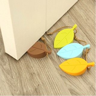^/^❤1PCS Cute Cartoon Leaf Style door stopper Silicon Doorstop safety for baby Home decoration (1)