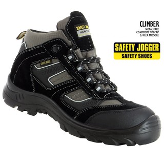 SAFETY JOGGER Safety Shoe CLIMBER Black/Grey Middle Cut