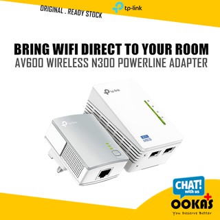 TP-LINK Wireless N300 AV600 WiFi Powerline Extender Adapters Kit TL-WPA4220KIT