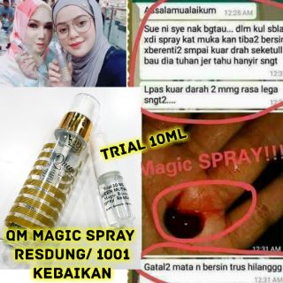 QM Trial 10ml Magic Spray Resdung/ 1001 kebaikan !!/ Rawat Jerawar Kronik