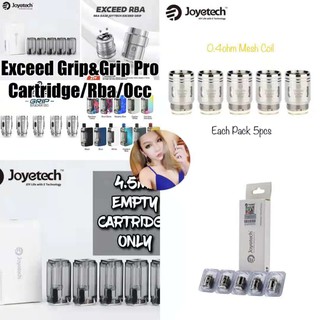 [ Buy 1 Box Occ Free 1PCS Cartridge ] Original Joyetech Exceed Grip Empty Cartridge 4.5ML / Exceed Grip Occ 3.5ML x5pcs