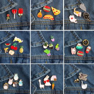 Fashion Cartoon Pins Brooches / Small Badge Metal Rainbow Plants Brooch Pin / Animal Brooch Pin / Lapel Denim Hat Collar Jewelry
