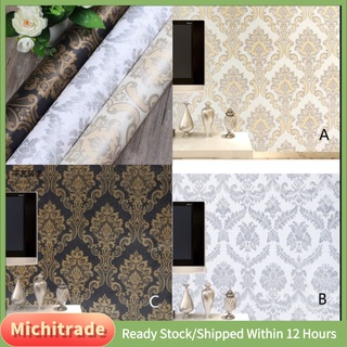 Michitrade Self-adhesive PVC Wallsticker Wallpaper European Waterproof Wallpaper for Dinding Home KTV Hotel Ready Stock