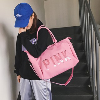 Short-distance travel bag female handbag luggage bag male large capacity PINK tr
