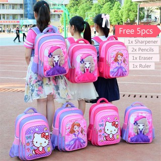 Primary School Bag Children Girls Waterproof Princess Cute Kids Backpack