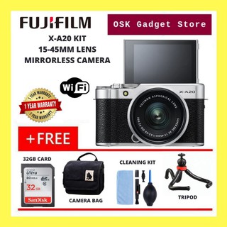 Fujifilm X-A20 / XA20 Mirrorless Camera With 15-45mm Lens Free 32gb Card + Bag + Cleaning Kit