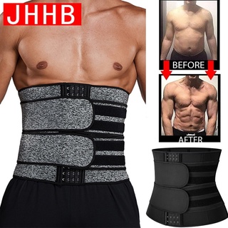 Sauna Waist Trainer Belt for Men Sweat AB Belt with Adjustable Double Straps Weight Loss Back Support Neoprene Body Shaper