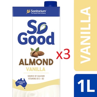 So Good Almond Milk Vanilla (1L x 3 Packs)