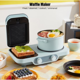 3 In 1 Electric Breakfast Machine Multifunction frying pan mini Cooking pot household bread pizza sandwich frying Pan (1)