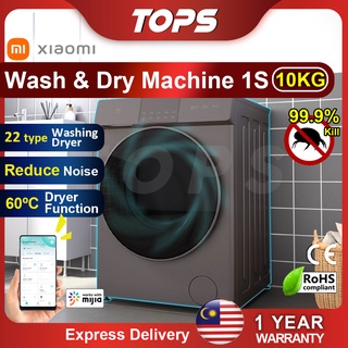 2iN1 Xiaomi Smart Washing Machine 10KG Antibacterial Mite Washer Dryer Machine Cleaning Mesin Basuh Baju Auto 小米洗衣机 洗衣機