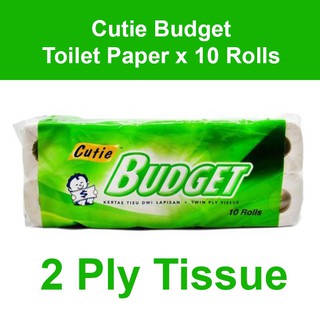 Cutie Budget 2 Ply Soft and Durable Toilet Paper (10 Rolls)