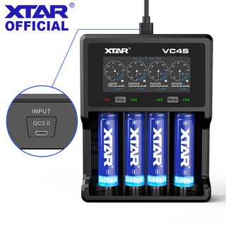 2020 HOT XTAR VC4S QC3.0 Fast Charging USB Battery Charger For 18650/21700/ AA/AAA Battery Test Real Capacity Of Battery
