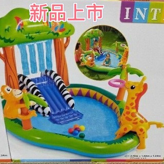 {Tomato Small Shop} INTEX Jungle Jet Pool Slide Pool Multifunctional