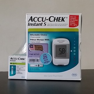 Accu-Chek Instant S Blood Glucose Meter Starter Kit With 25 Test Strips (Warranty 3 Years)