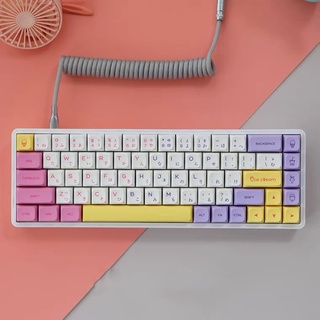 Ice cream Japanese Keycap QX1 Profile 134-key PBT Material Cute Girl Customized Suitable Mechanical Keyboard (1)