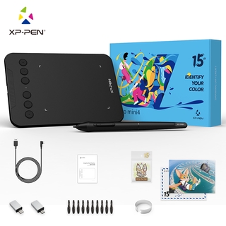 XP-PEN Deco Mini4 Anniversary Edition Drawing Tablet Digital Graphic Pen Tablet With Special Postcard And Fenix Sticker Pack Support Laptop And Android Decive With Battery-free 8192 Lelvels Pen And 6 Shortcut Keys (4X3")
