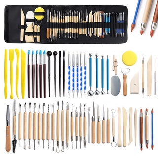 25pcs Clay Tools Sculpting Kit Sculpt Smoothing Wax Carving Pottery Ceramic Polymer Shapers Modeling Carved Ceramic DIY Tool (1)
