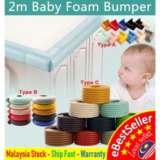 2m Baby Table Desk Corner Edge Guard Protector Foams Strip Bumper Cushion Safety (1)
