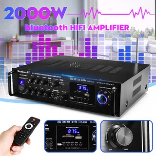 110-230V Setero Bluetooth Karaoke Amplifier RC 2 MIC Input FM Home