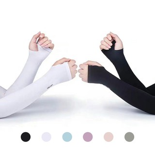【SSS】Women/Man Adjustable Ice Silk Sunscreen Sleeve Korean UV Protection Handsocks Cooling Hand Sock Sports Outdoor Gift
