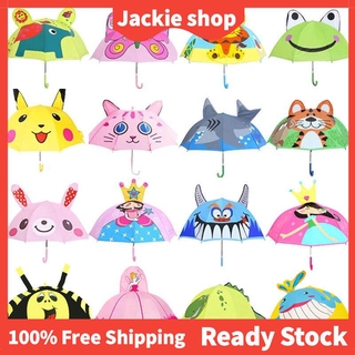 Ready Stock Jacike Shop kids umbrellas boys and girls children students baby cartoon cute umbrellas sunshade umbrellas
