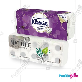 Kleenex/Ultra Soft 3PLY Toilet Roll/Tandas 3PLY Ultra Lembut/Nature Toilet Paper/Tissue Paper (10 Rolls)