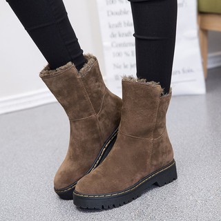 TOP☝☝ thick bottom to increase thin two wear snow boots fashion wild tube