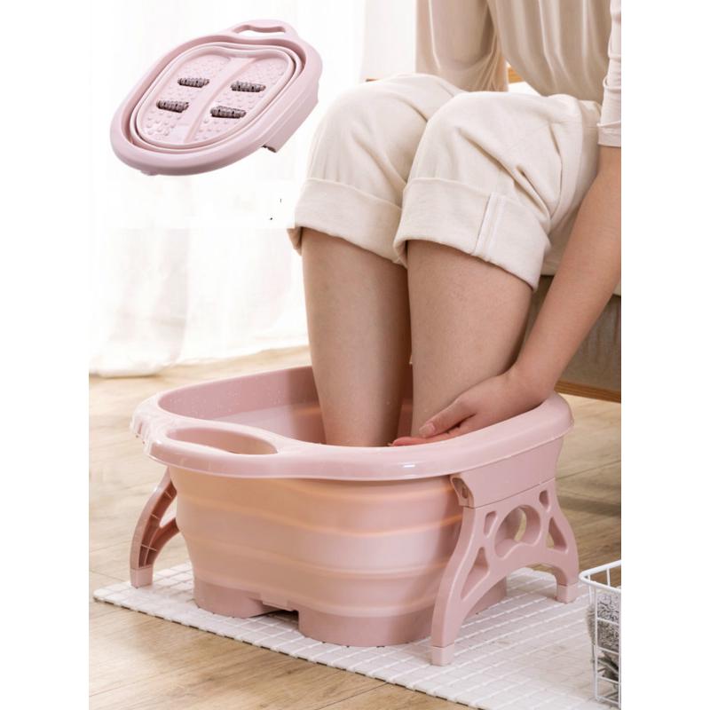 Foot Soaking Bucket Plastic Foot Bath Tub Massage Roller Footbath Barrel (1)