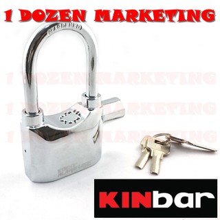 Secure KINBAR 110dB Siren Alarm Lock Silver Chrome Long