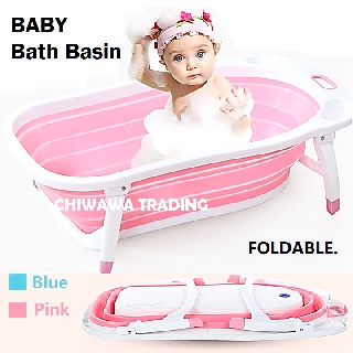 READY STOCK besin mandi bayi mudah simpan Foldable Newborn Baby Bathtub Folding Baby Bath Tub Shower Basin (3)