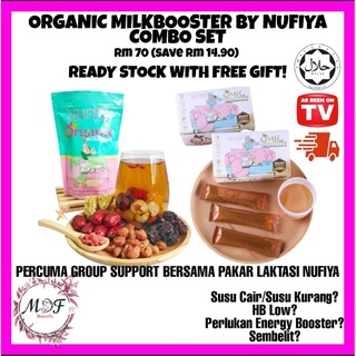 combo set organik milkbooster nufiya omb & omb advance ready stok tambah susu naikkan hb nursing