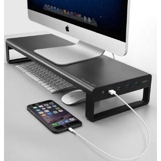Newly Smart Base Aluminum Alloy Computer Laptop Base Stand with USB 3.0 Port Charger Stand for PC Desktop Laptop