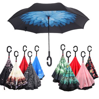【HOT SALE】Double Layer Upside Down Inverted Umbrella