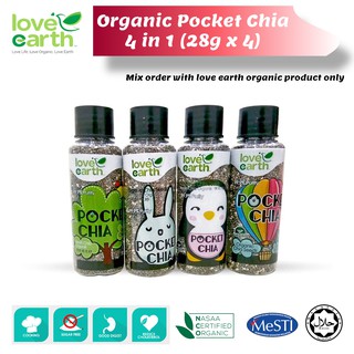 Love Earth Organic Pocket Chia Seed 4 in 1 28g x 4