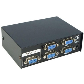 4 Port Monitor Switch VGA SVGA Video Splitter Box Adapter USB Powered NEW