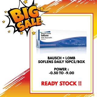 Soflens Daily 10pcs Bausch and Lomb Daily Clear Contact Lens